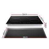 Devanti Ceramic Cooktop 60cm Electric Cooker 4 Burner Stove Hob Touch Control