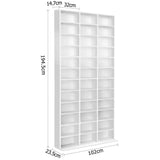 Artiss Adjustable Book Storage Shelf Rack Unit - White