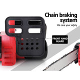 Giantz 20V Cordless Chainsaw - Black and Red