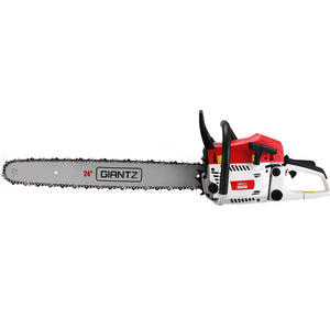 Giantz Commercial Petrol Chainsaw E-Start 24