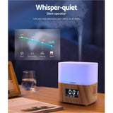 Devanti Aroma Diffuser Aromatherapy Humidifier Essential Oil Clock