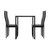 Artiss Dining Chairs and Table Dining Set 4 Chair Set Of 5 Wooden Top Black