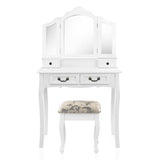 Artiss Dressing Table with Mirror - White