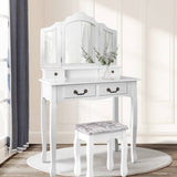 Artiss Dressing Table with Mirror - White