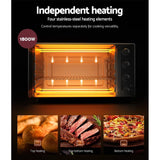 Devanti Electric Convection Oven Bake Benchtop Rotisserie Grill 45L