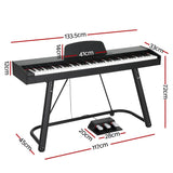 Alpha 88 Keys Electronic Keyboard Digital Piano Full-weighted w/ stand