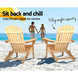 Gardeon Outdoor Chairs Furniture Beach Chair Lounge Wooden Adirondack Garden Patio