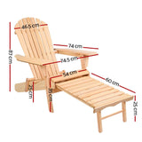 Gardeon Outdoor Furniture Sun Lounge Chairs Beach Chair Recliner Adirondack Patio Garden