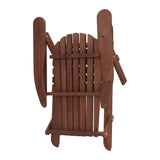 Gardeon 3PC Outdoor Setting Beach Chairs Table Wooden Adirondack Lounge Garden