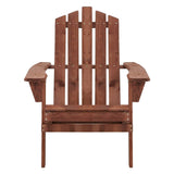 Gardeon Outdoor Sun Lounge Beach Chairs Table Setting Wooden Adirondack Patio Brown Chair