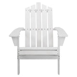 Gardeon Outdoor Sun Lounge Beach Chairs Table Setting Wooden Adirondack Patio - White