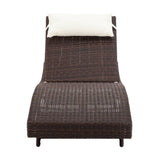 Gardeon Outdoor Wicker Sun Lounge - Brown