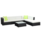 Gardeon 7PC Outdoor Furniture Sofa Set Wicker Garden Patio Pool Lounge