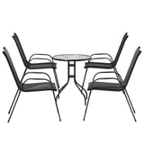 Gardeon Outdoor Furniture 5PC Table and chairs Stackable Bistro Set Patio Coffee