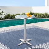 Gardeon Outdoor Bar Table Aluminium Dining Table Round 70CM