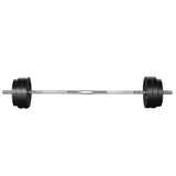 58KG Barbell Weight Set Plates Bar Bench Press Fitness Exercise Home Gym 168cm