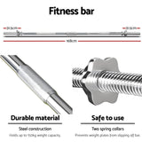 68KG Barbell Weight Set Plates Bar Bench Press Fitness Exercise Home Gym 168cm