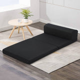 Giselle Bedding Folding Foam Mattress Portable Single Sofa Bed Mat Air Mesh Fabric Black