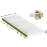 Giselle Bedding Foldable Mattress Folding Bed Mat Camping Trifold Single Green