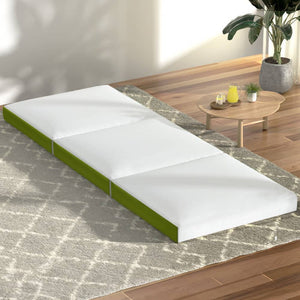 Giselle Bedding Foldable Mattress Folding Bed Mat Camping Trifold Single Green