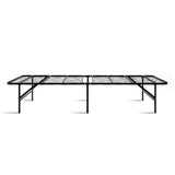 Artiss Folding Bed Frame Single Metal Bed Base Portable Black