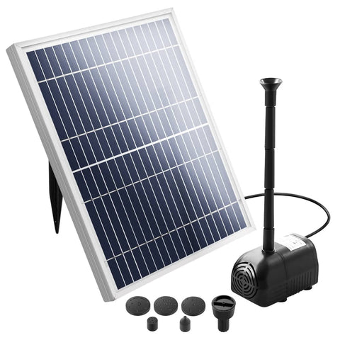 Solar Powered Pond Pump Outdoor Waterfall Bird Bath Fountains Kits 9.7 FT