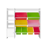 Keezi 8 Bins Kids Toy Box Storage Organiser Rack Bookshelf Drawer Cabinet