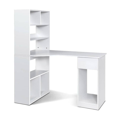 Artiss Office Computer Desk Student Study Table Home Workstation Corner Shelf