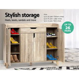 Artiss Shoe Cabinet Shoes Storage Rack 120cm Organiser Drawer Cupboard Wood