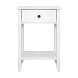 Bedside Tables Drawer Side Table Nightstand White Storage Cabinet White Shelf