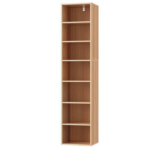 Artiss Bookshelf 7 Tiers MILO Pine