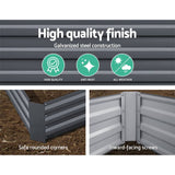 Green Fingers 150 x 90cm Galvanised Steel Garden Bed - Aliminium Grey