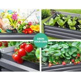 Greenfingers Garden Bed 2PCS 120X90X30CM Galvanised Steel Raised Planter