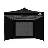 Instahut Gazebo Pop Up Marquee 3x3m Folding Wedding Tent Gazebos Shade Black