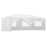 Instahut Gazebo 3x6m Outdoor Marquee Side Wall Party Wedding Tent Camping White 6 Panel