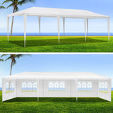 Instahut Gazebo 3x9m Outdoor Marquee side Wall Gazebos Tent Canopy Camping White 5 Panel