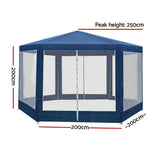 Instahut Gazebo Wedding Party Marquee Tent Canopy Outdoor Camping Gazebos Navy