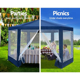 Instahut Gazebo Wedding Party Marquee Tent Canopy Outdoor Camping Gazebos Navy