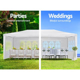 Instahut Gazebo 3x6 Outdoor Marquee Side Wall Party Wedding Tent Camping White