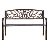 Gardeon Cast Iron Garden Bench - Bronze