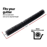 24 Pcs Gutter Brush Guard 100mm X 22m Length Leaf Twigs Filter Home Garden