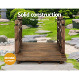 Gardeon Garden Ornaments Wooden Rustic Bridge Decor Outdoor Decoration Yard