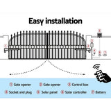 LockMaster Swing Gate Opener Auto 40W Solar Power Electric Remote Control 1000KG