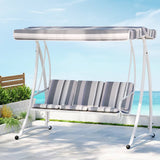 Gardeon Outdoor Swing Chair Garden Bench 3 Seater Canopy Cushion Furniture