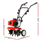 Giantz 88CC Tiller Rototiller Cultivator 6 Blades Garden Soil Power Rotary Hoe