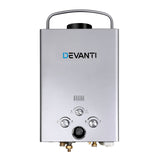 Devanti Outdoor Portable Gas Water Heater 8LPM Camping Shower Silver