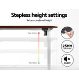 Artiss Electric Standing Desk Motorised Sit Stand Desks Table White Walnut 140cm