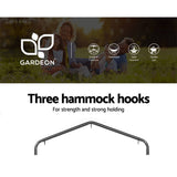 Gardeon Outdoor Hammock Chair with Stand Tassel Hanging Rope Hammocks Cream