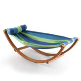 Keezi Kids Timber Hammock Bed Swing - Blue