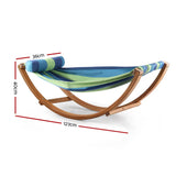 Keezi Kids Timber Hammock Bed Swing - Blue